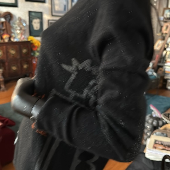 Black lurex sweater with french graffiti - Picture 8 of 8